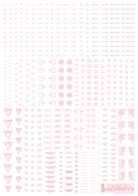 HiQ Parts 1/144 RB02 Caution Decal Pastel Pink (1pc) | 4573211371055