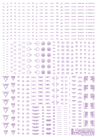 HiQ Parts 1/144 RB02 Caution Decal Pastel Violet (1pc) | 4573211371062