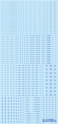 HiQ Parts 1/100 RB03 Caution Decal One Color Blue (1 pc) | 4573211389678