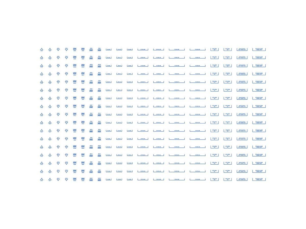 HiQ Parts 1/100 RB03 Caution Decal One Color Blue (1 pc) | 4573211389678