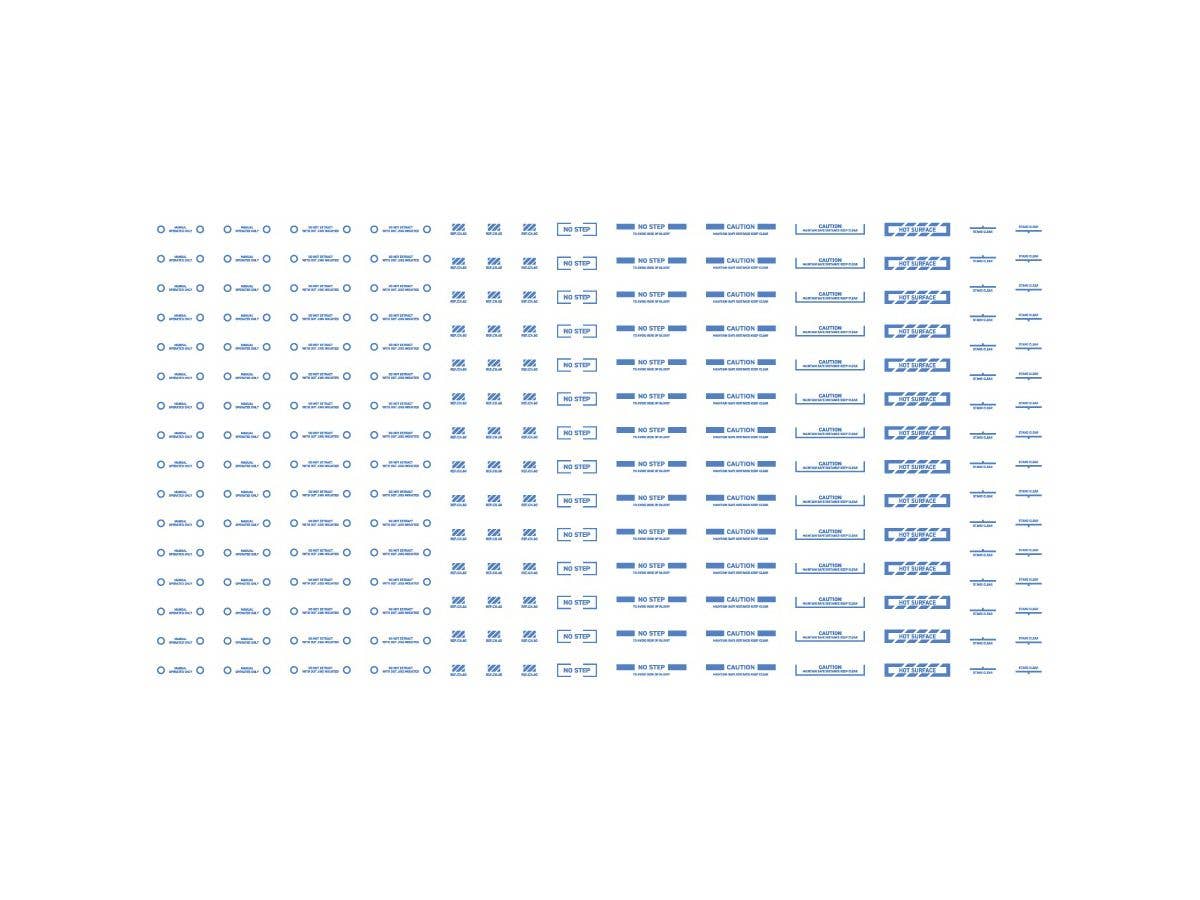 HiQ Parts 1/100 RB03 Caution Decal One Color Blue (1 pc) | 4573211389678