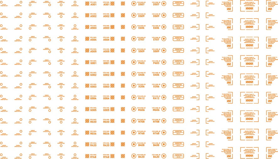 HiQ Parts 1/100 RB03 Caution Decal One Color Orange (1 pc)