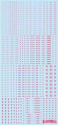 HiQ Parts 1/100 RB03 Caution Decal One Color Red(1pc) | 4573211389722