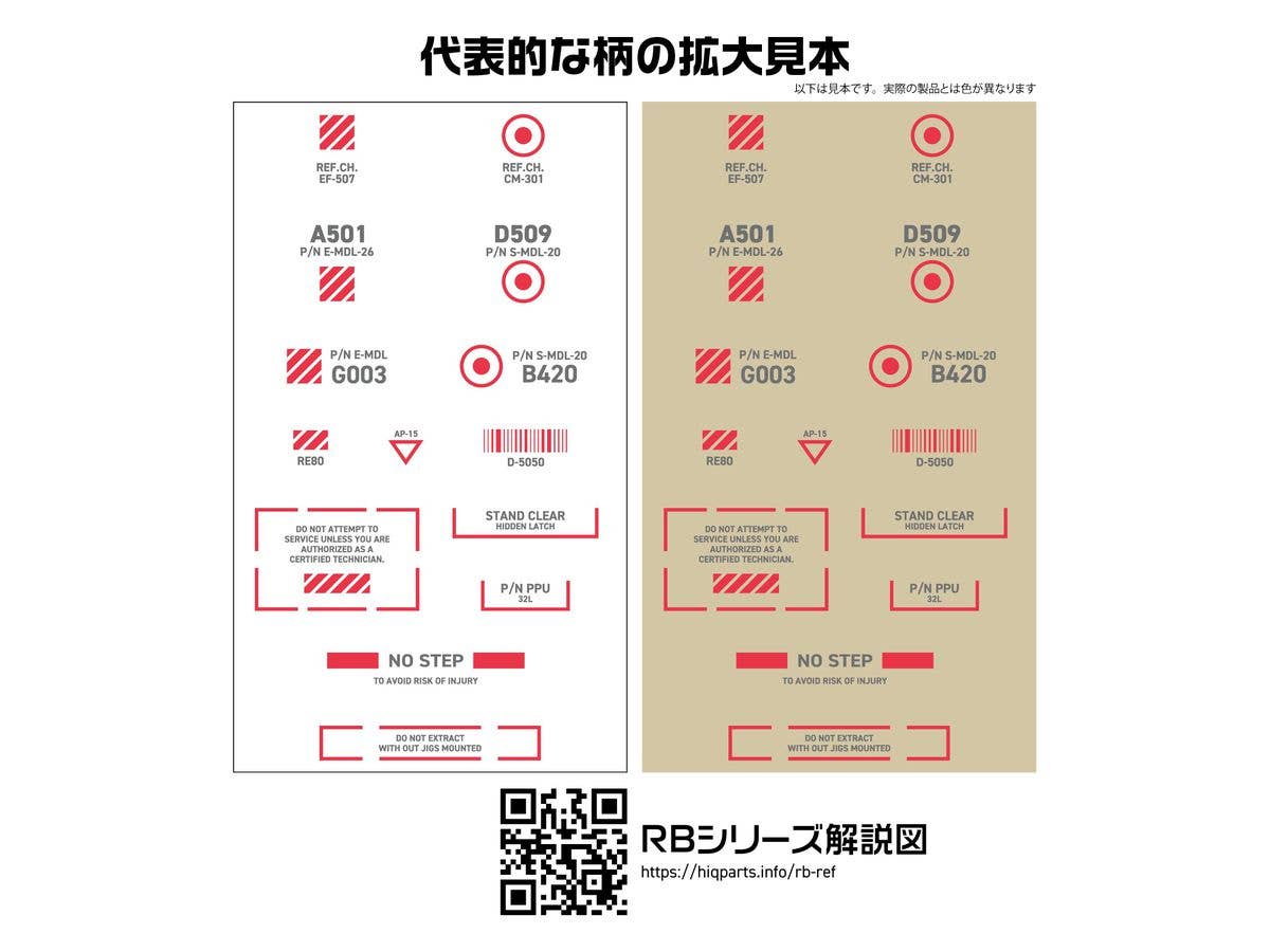 HiQ Parts 1/100 RB03 Caution Decal Red & Gray (1pc) | 4573211389579