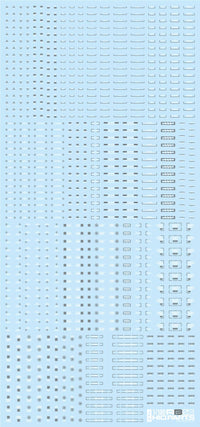 HiQ Parts 1/100 RB03 Caution Decal White & Gray (1pc) | 4573211389586