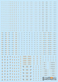 HiQ Parts 1/144 RB03 Caution Decals Gray & Orange (1 pc) | 4573211389609