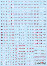 HiQ Parts 1/144 RB03 Caution Decals Red & Gray (1 pc) | 4573211389623
