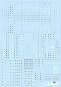 HiQ Parts 1/144 RB03 Caution Decals White & Gray (1 pc) | 4573211389630