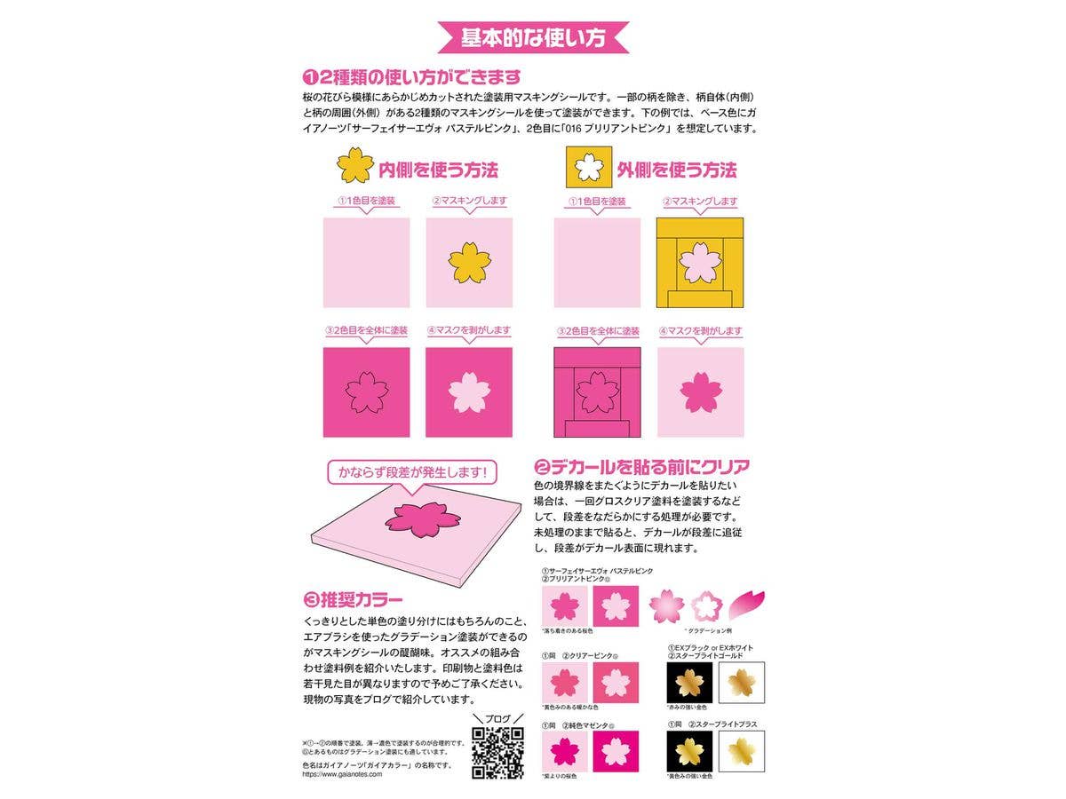 HiQ Parts Pre-cut Masking for Sakura Shape Painting (3pcs) | 4573211378160