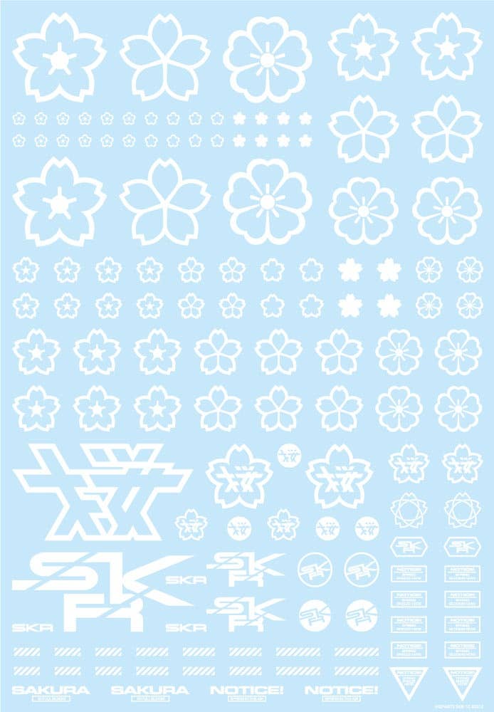 HiQ Parts Sakura Decal White (1pc) | 4573211389883