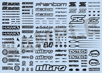 HiQ Parts Sponsor Logo Decal 01S Black (1pc) | 4582370708763