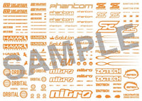 HiQ Parts Sponsor Logo Decal 01S Orange (1pc) | 4582370708770