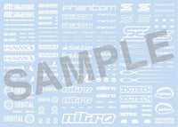 HiQ Parts Sponsor Logo Decal 01S White (1pc) | 4582370708756
