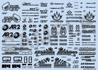 HiQ Parts Sponsor Logo Decal 02S Black (1pc) | 4573211372144