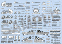 HiQ Parts Sponsor Logo Decal 02S Gray / Dark Gray (1pc) | 4573211372175