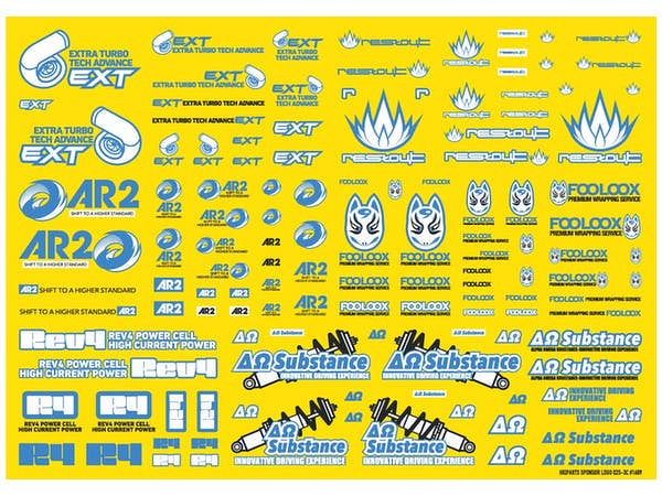 HiQ Parts Sponsor Logo Decal 02S Indigo Blue (1pc) | 4573211372199