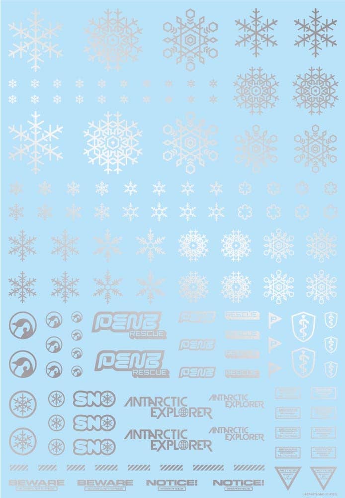 HiQ Parts Snow Decal Silver (1pc) | 4573211389920