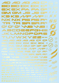 HiQ Parts TR Decal 3 Alphabet Gold (1pc) | 4573211373905