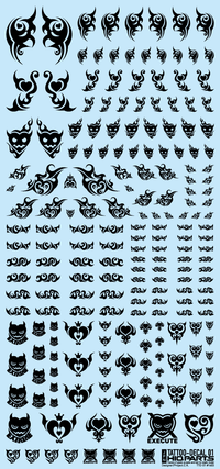 HiQ Parts Tattoo Decal 01 'Heart' Black (1pc) | 4573211372403