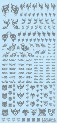 HiQ Parts Tattoo Decal 01 'Heart' Clear Black (1pc) | 4573211374513