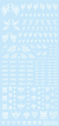 HiQ Parts Tattoo Decal 01 'Heart' Clear White (1pc) | 4573211374483