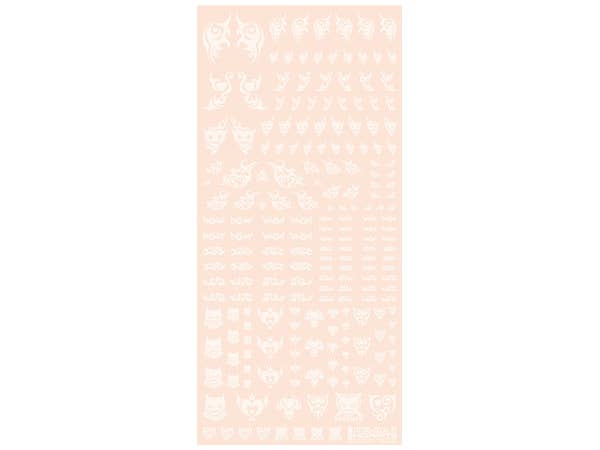 HiQ Parts Tattoo Decal 01 'Heart' Clear White (1pc) | 4573211374483