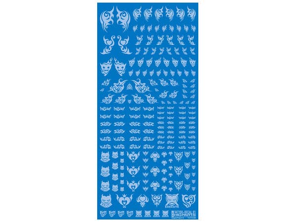 HiQ Parts Tattoo Decal 01 'Heart' Clear White (1pc) | 4573211374483
