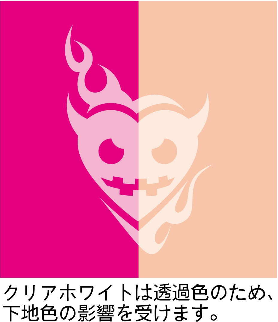 HiQ Parts Tattoo Decal 01 'Heart' Clear White (1pc) | 4573211374483