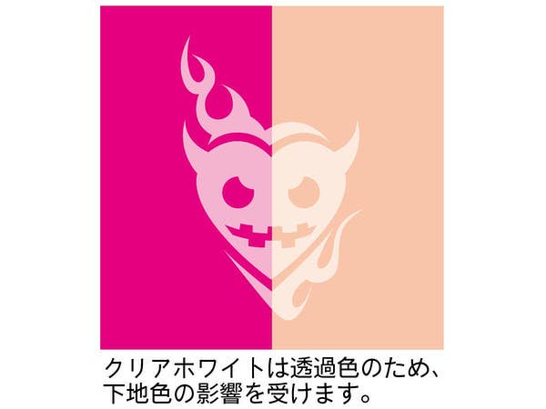 HiQ Parts Tattoo Decal 01 'Heart' Clear White (1pc) | 4573211374483