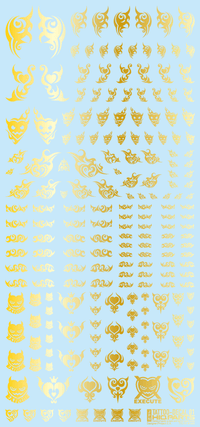 HiQ Parts Tattoo Decal 01 'Heart' Gold (1pc) | 4573211370782