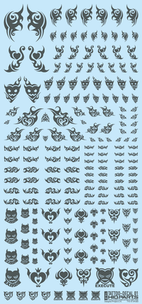 HiQ Parts Tattoo Decal 01 'Heart' Tattoo Gray (1pc) | 4573211370751