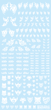 HiQ Parts Tattoo Decal 01 'Heart' White (1pc) | 4573211370775