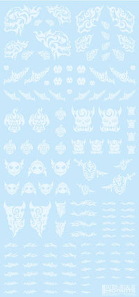 HiQ Parts Tattoo Decal 02 'Skull' Clear White (1pc) | 4573211374490