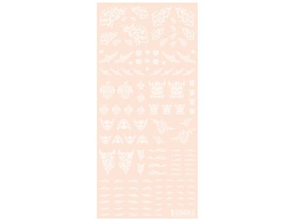HiQ Parts Tattoo Decal 02 'Skull' Clear White (1pc) | 4573211374490