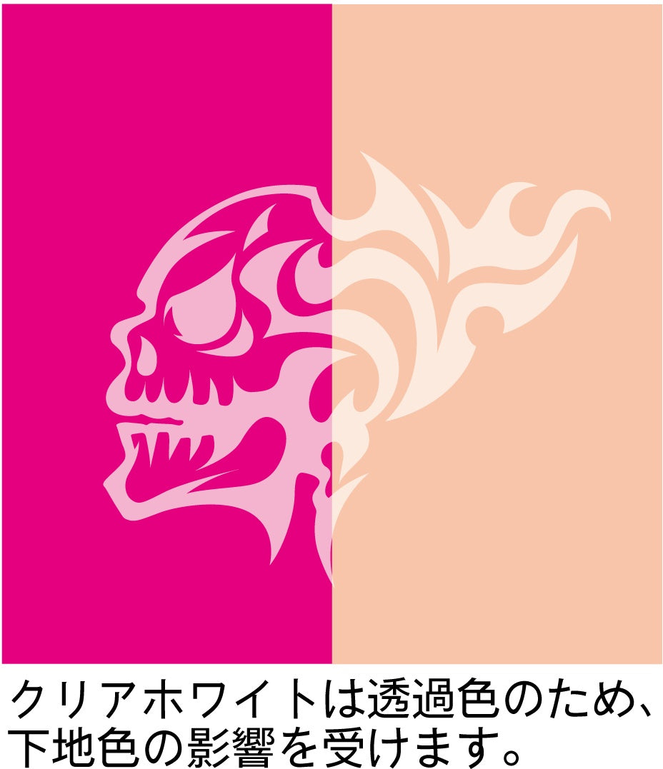HiQ Parts Tattoo Decal 02 'Skull' Clear White (1pc) | 4573211374490
