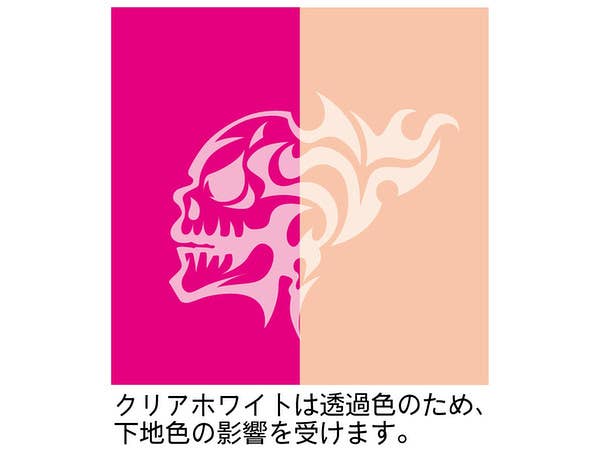 HiQ Parts Tattoo Decal 02 'Skull' Clear White (1pc) | 4573211374490