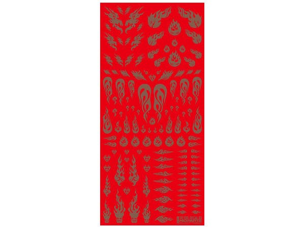 HiQ Parts Tattoo Decal 03 'Fire' Clear Black (1pc) | 4573211374537