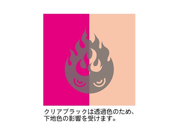 HiQ Parts Tattoo Decal 03 'Fire' Clear Black (1pc) | 4573211374537