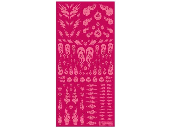 HiQ Parts Tattoo Decal 03 'Fire' Tattoo Pink (1pc) | 4573211373219