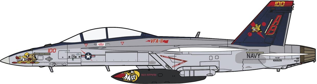Hasegawa 1/72 F/A-18F Super Hornet 'VFA-11 Red Rippers Cag 2013' | 4967834023857