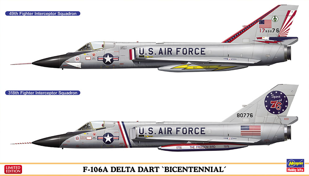 Hasegawa 1/72 F-106A Delta Dart "Bicentennial" (Two Kits In The Box) | 4967834024021