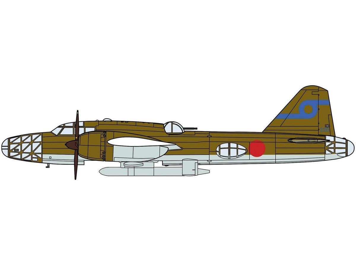 Hasegawa 1/72  Mitsubishi Ki67 Type 4 Heavy Bomber Hiryu (Peggy) w/ I Goh Type 1 Koh Guided Bomb "62nd Flight Regiment" | 4967834024229