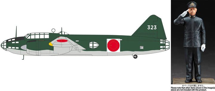 Hasegawa 1/72 Mitsubishi G4M1 TYPE 1 ATTACK BOMBER (BETTY) MODEL 11 RABAUL Front Line Inspection w/FIGURE | 4967834024359