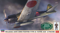 Hasegawa 1/48 A6M5 Zero Fighter Type 52 with Ace Pilot Tetsuzo Iwamoto Resin Figure | 4967834074972