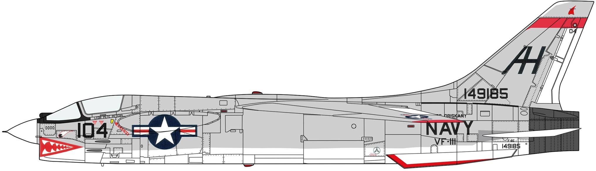 Hasegawa 1/48  F-8E CRUSADER "VF-111 SUNDOWNERS" | 4967834075245