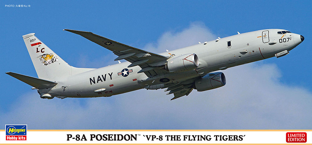Hasegawa 1/200 P-8A Poseidon 'VP-8 The Flying Tigers' | 4967834108301