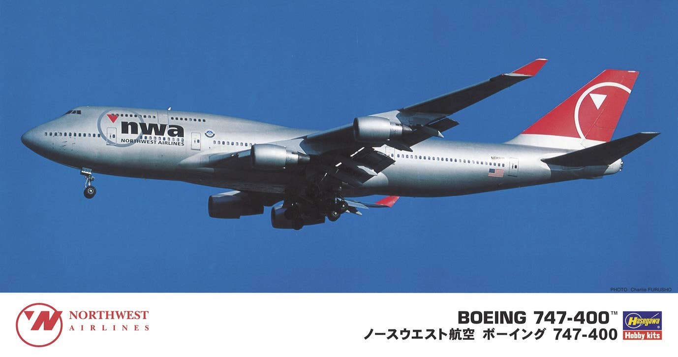 Hasegawa 1/200 Northwest B747-400 | 4967834108349
