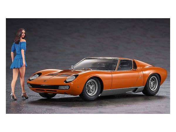 Hasegawa 1/24 Lamborghini Miura P400 SV w/ Italian Girl Figure | 4967834204232