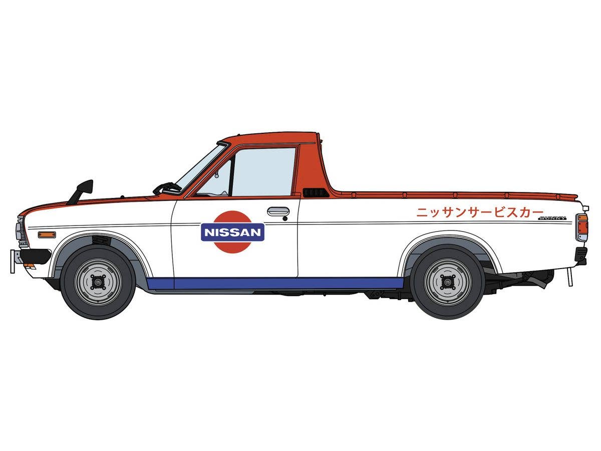 Hasegawa 1/24 Datsun Sunny Truck Long Body Deluxe Nissan Service Car | 4967834204829