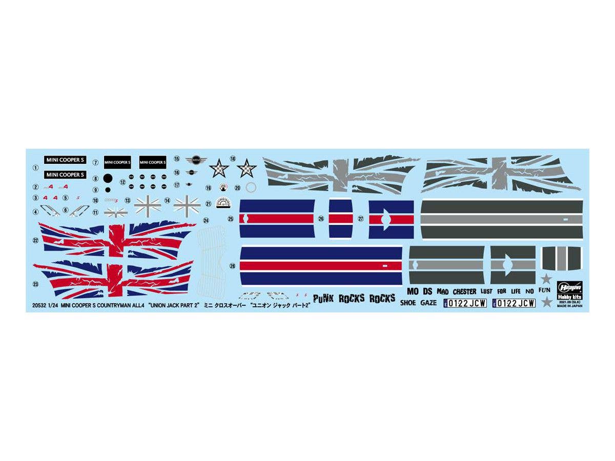 Hasegawa 1/24 Mini Cooper S Countryman ALL4 'Union Jack Part 2' | 4967834205321